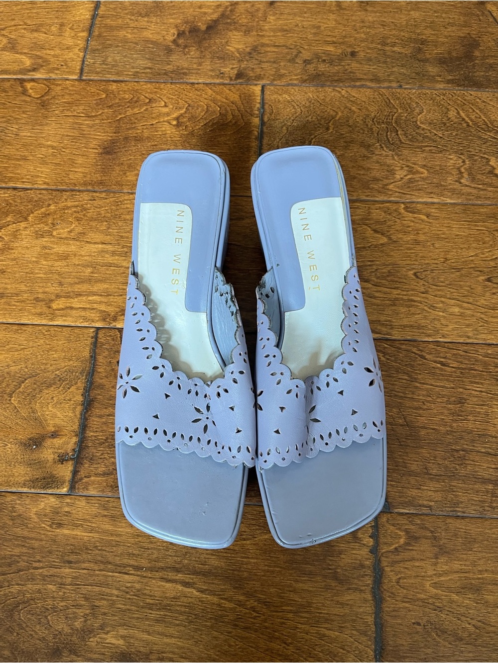 Nine West Lavender Wedge Sandals